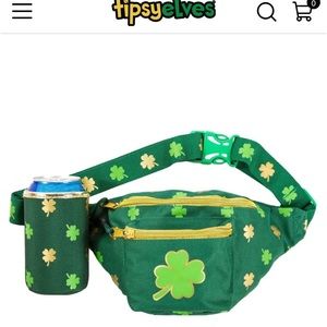 New Tipsy Elves GREEN AND GOLD CLOVER FANNY PACK